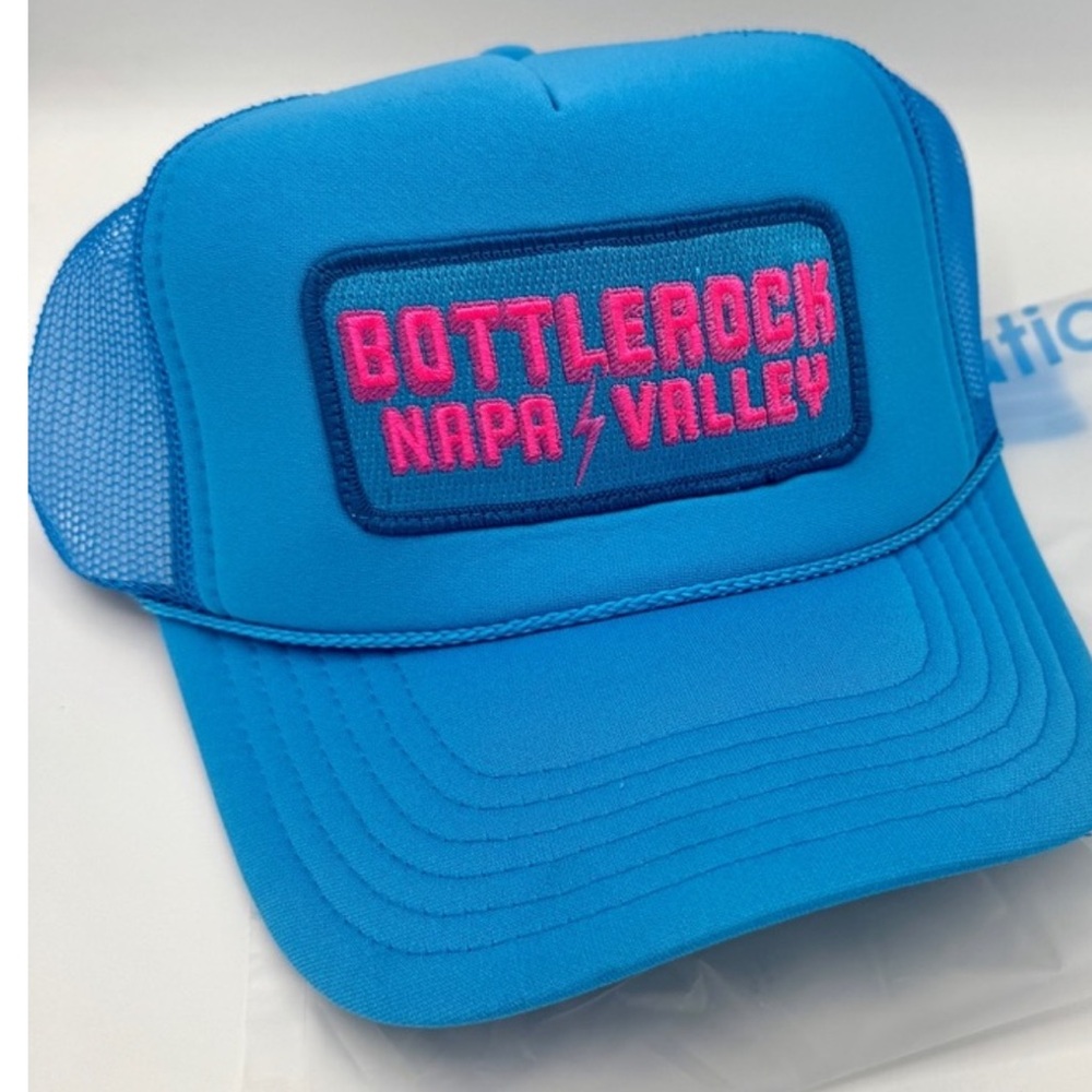 Vibrant Blue BottleRock Napa Valley Hat